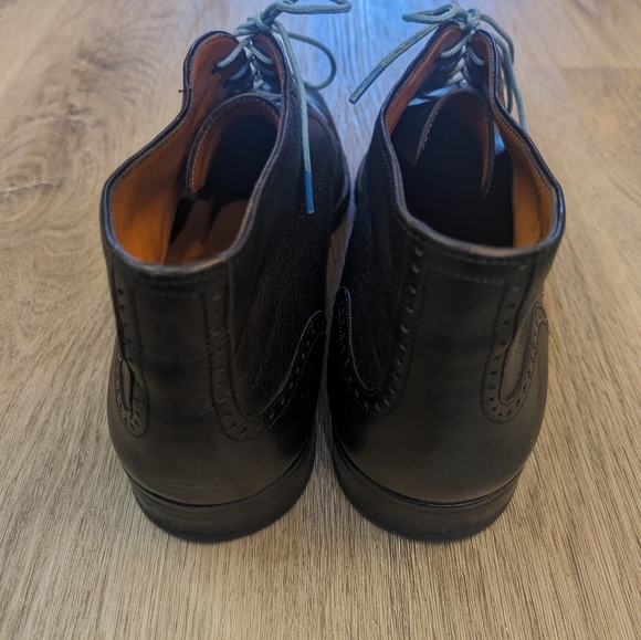 Salvatore Ferragamo Black Leather Oxford Lace Boots. Size 8.5 Men - Picture 3 of 6